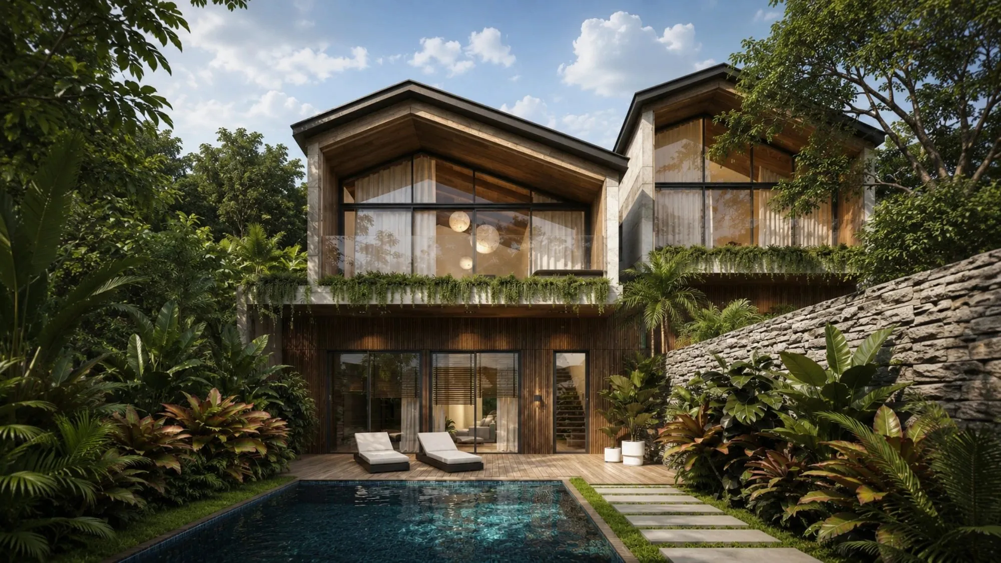 Villa Malea: Villen mit Pool im Tropengarten