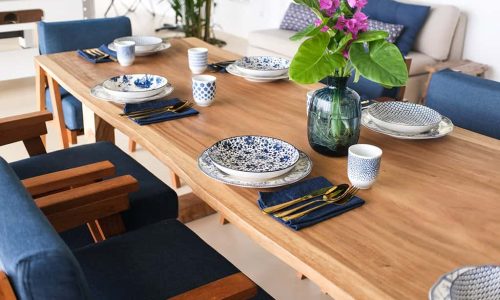 Dining table close up